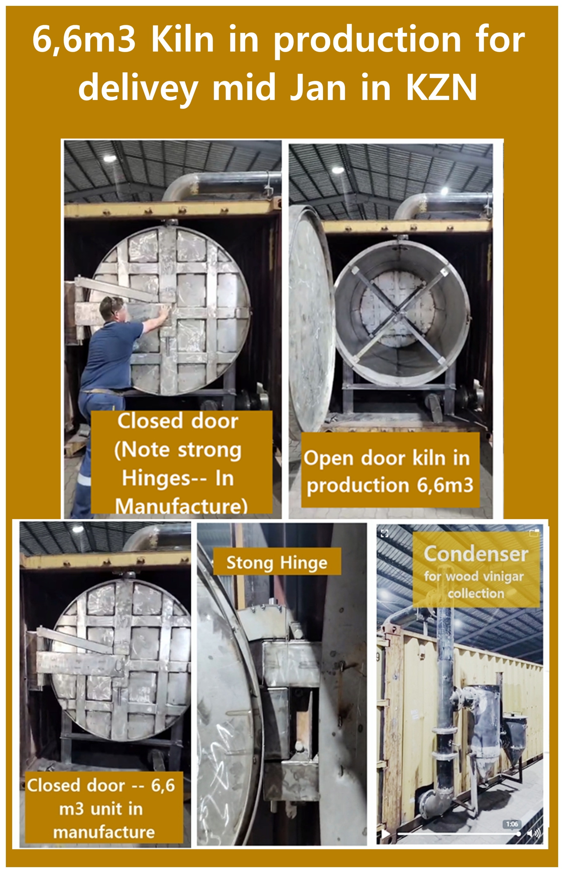 Kiln Horizontal & Vertical Biochar Sealed