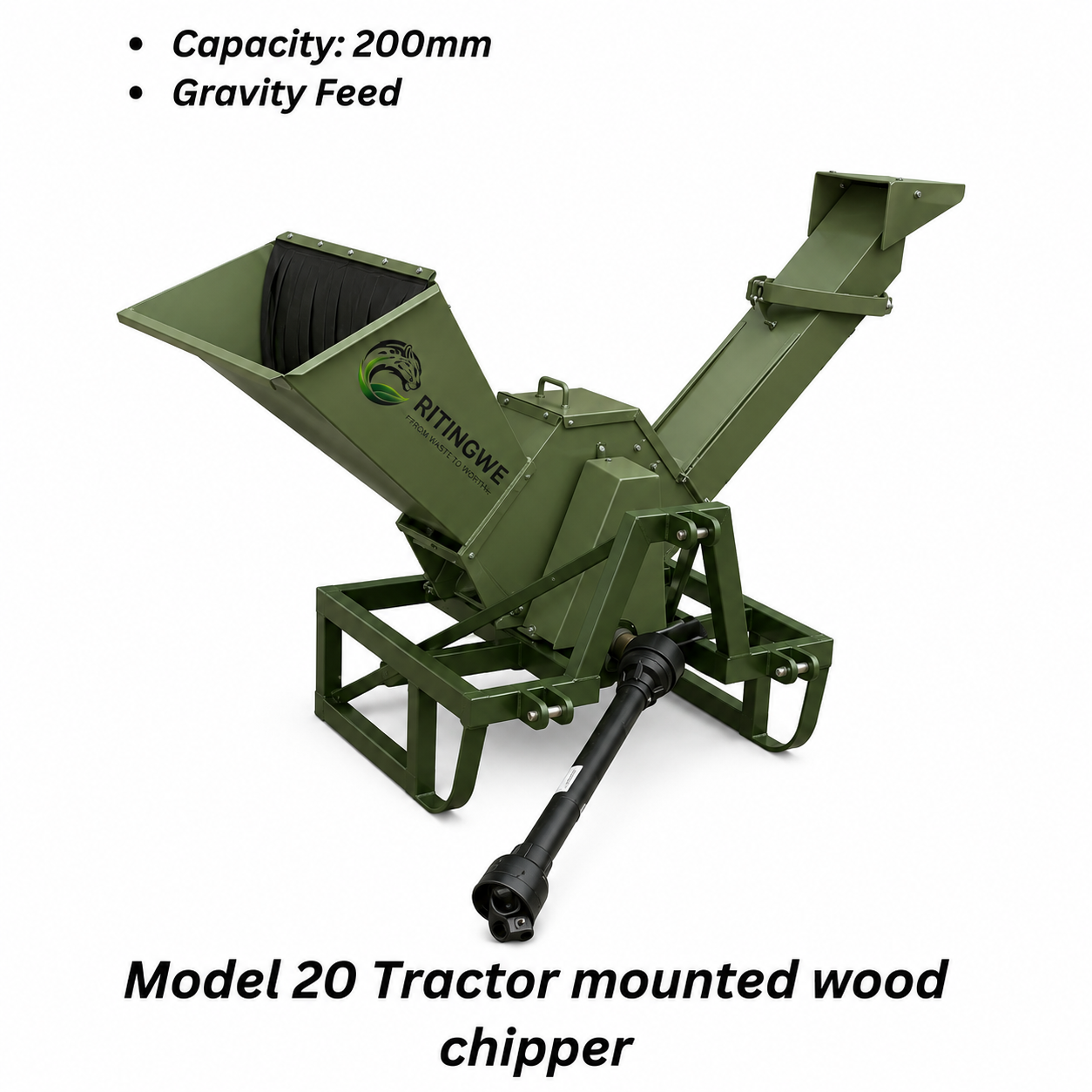 Wood Chipper Tractor Mounted Std Ritingwe Ingwe Model 20-P 225