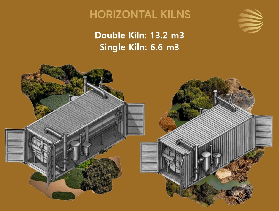 2 and 3 M cubed kilns with condenser fitted